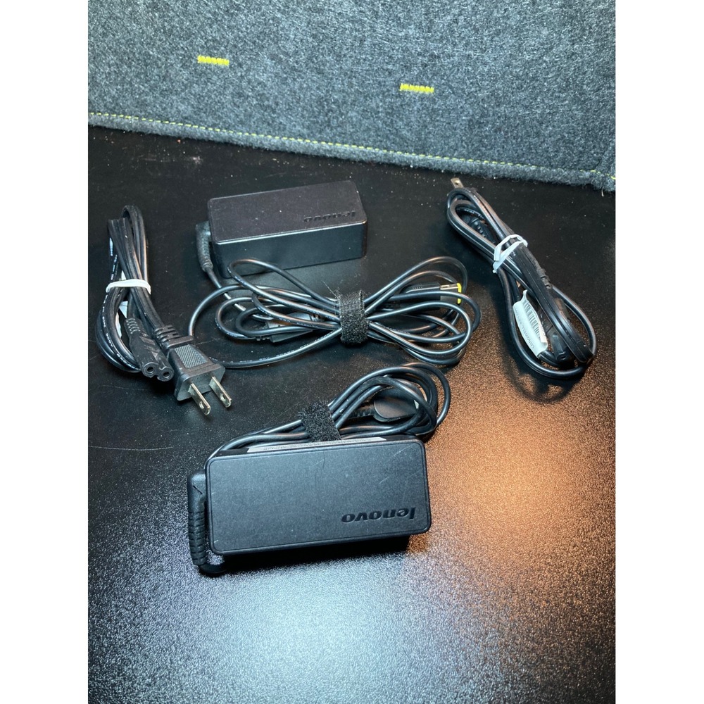 Lenovo 45W AC Adapter Lot of 2 ADLX45NDC2A 20V 2.25A Slim Tip Power Supply Cord